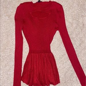 XS red sweater from Macy’s